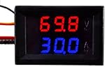 【PacoShop919】 小型 デジタル 電圧計 電流計 ＤＣ100Ｖ/50Ａ 分流器 (シャント抵抗）付 (1個セット, レッド／ブルー) P462