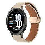 [AiMaoo] レザーバンド Garmin Venu 4 3 2 45mm/Forerunner 570 47mm/265 265 Music/255 255 Music/Vivoactive 4 対応 バンド 磁気 バックル付き 高級 PU本革 22mm 交換ベルト 替えベルト Huawei Watch GT 6 6Pro 5Pro 5 4 3 2 1(46mm)用 (アプリコット)