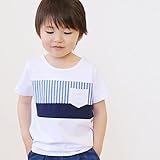 CORVa 子供服 男の子 Tシャツ 半袖 半袖 80cm-130cm キッズ 兄弟 兄妹 おそろい (130cm, アクアホワイト)