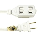 Sunlite 04140-SU EX20/WH Household Indoor20-Feet Outlet Extension Cord, White 1 Pack [並行輸入品]