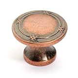 Dynasty Hardware K-4001-AC Ribbon and Reed Cabinet Hardware Knob, Antique Copper [並行輸入品]