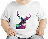 Colourful Deer オーガニックベビーTシャツ 12 - 18 Months
