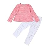 杜屋トヤ　子供服　上下セット　長袖Ｔシャツ＋パンツ　二点セット　無地　モノトーンカラー　ファッション　シンプル　秋　冬　カジュアル　遊び　お出かけ　トラベル　プレゼント　女の子　ガールズ　ボーイズ　9