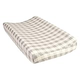 Trend Lab Gray and Cream Buffalo Check Deluxe Flannel Changing Pad Cover [並行輸入品]
