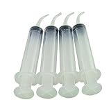 Xiton シリンジ 注入型計量容器 ペット給水?給食器 口腔洗浄器 給餌器 カーブデザイン 給水シリンジ 曲げノズル 4本セット 用量 12ml