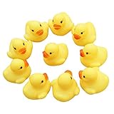 Rosiest 1ダース( 12pc ) Duckiesキッズ子供おもちゃベビーシャワーラバーSqueak Duck Yellow Ducky誕生日パーティーギフト