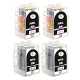 BC-365XLBKブラックx2 BC-366XLCL/3色カラーx2合計4個セット 詰め替えインクカートリッジ BC-365XL BC-366XLキャノン用詰め替え補充プリンターインクタイプ大容量 対応機種: PIXUS TS3530 個別包装/国際認証 染料インクVincen-Ink