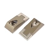 DealMuxワードローブレールハート形の支持ホルダブラケットシャンパン色2PCS