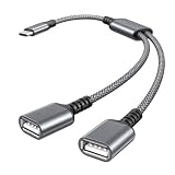 Basesailor USB Cオスから4つのUSBメスケーブルアダプター 0.3M、Typeタイプ Cから4つのUSB A 2.0ポートスプリッター、YタイプC 4分岐ケーブル
