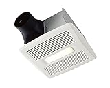 Broan AE80L Invent Energy Star Qualified Single-Speed Ventilation Fan with LED Light, 80 CFM 0.8 Son