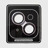 iPhone用カメラ レンズ保護カバー カメラフィルム iPhone 15 15 plus 15 Pro 15 Pro Max 14 14 plus 14 Pro 14 Pro Max 用 カメラ保護フィルム 全面保護 黒縁取り 露出オーバー防止 強化ガラス (パープル, 14/14plus)