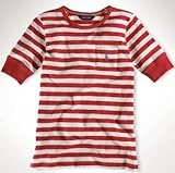 polo_ralph_lauren ラルフ  ローレン Ａライン　ボーダーTシャツ 半袖(レッド)【月齢：2歳~3歳】（並行輸入品） (3T（3歳）)