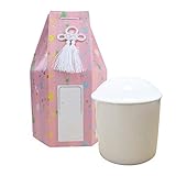 ペット 骨壷カバー 骨壺セット 六角袋 5寸 流れ星(流星) スター柄 白並骨壷付き 戒名シール 写真シール 骨袋 (ピンク)