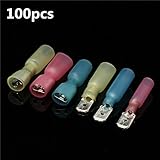 ILS - 100 pieces Female Male Quick Disconnect Terminal Wire Connectors