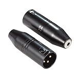 XLR 3.5mmメス 変換 プラグ マイクアダプター 2個 wuernine ステレオミニジャック-キャノン オス 3ピンプラグ カメラ レコーダー ミキサー スピーカーなど対応 オーディオコネクター