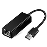 ネットワークアダプター、USB 2.0-100 / 100イーサネットLANネットワークアダプター、ポータブルイーサネットアダプター、スイッチWii U Mi Box S Mi Box 3 MacBook Air Pro2015サポートMacOSXWindows 11 10 8.1 8 7、Linux、ブラック