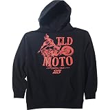 Troy Lee Designs Boys Motoフリースパーカープルオーバースウェットシャツ S ブラック