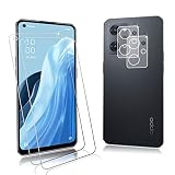 【４枚入り】FOR OPPO Reno7 A /OPPO RENO9 A 用のガラスフィルム（2枚入）+ FOR OPPO RENO7 A / OPPO RENO9 A 用のカメラフィルム（2枚入）超薄型 硬度9H 指紋防止 日本旭硝子製 for OPPO Reno7 A (CPH2353) OPG04 A201OP / OPPO RENO9 A対応 保護フィルム 飛散防止/耐衝撃/気泡ゼロ 液晶フィルム PCduoduo