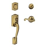 Camelot Single Cylinder Handleset and Right Hand Flair Lever, Antique Brass (F60 CAM 609 FLA RH) [並行