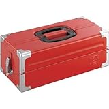 TONE:TONE ツールケース(メタル) V形2段式 433X220X160mm レッド BX322S 型式:BX322S