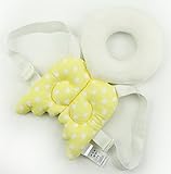 赤ちゃん 乳幼児用 保護枕　ごっつん防止 後頭部を保護 安全パッド 肩紐調節可　セーフティー　衝撃吸収 やわらか リュック (イエローの翼)