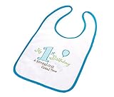 リリアンローズ24BI600 Bファーストバースデービブ - ブルー