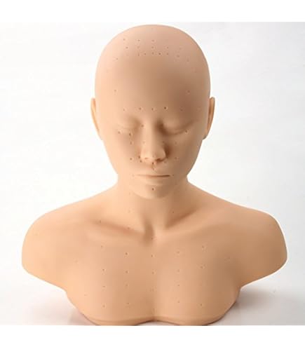 Amazon.co.jp: ラバー練習トレーニングヘッド美容マネキン人形フェイス