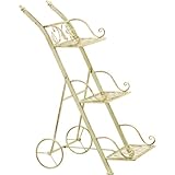ｖｉｏｒａ　フラワースタンド　３段－車輪 ホワイト [並行輸入品]