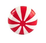 Pair of Red Retro Pinwheel plastic cabinet drawer knobs handles pulls