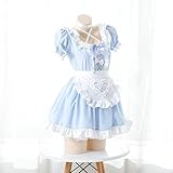 メイド服 コスプレ セット セクシー 仮装 エプロン セクシー ロリータ萌え コスプレ 衣装 フリル ロリータ かわいい 可愛衣装 (L, メイド服)
