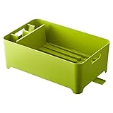 水が流れる 水切りラック バスケット 水切り シンク上 トレー 水切りかご シンク 水切りバスケット グリーン