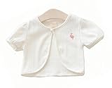 WIN 子供服 ボレロ　カーディガンキッズ ボレロ 結婚式 七五三 発表会 披露宴 薄手 柔らか カーデ 女の子 フォーマルキッズ フォーマル (120cm, ホワイト)