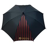 FCバルセロナ 子供用 長傘 ジャンプ 全2色 ブルー 8本骨 55cm 120~135cm グラスファイバー骨（ブラック）