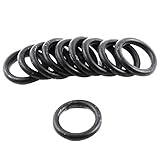 uxcell Oリング ラバー ブラック メトリックリング カーエアコン用 配管ワッシャ 10個入り