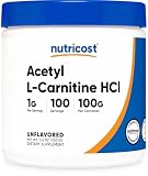 Nutricost アセチル L-カルニチンHCl (ALCAR) 100g - 100回分 - 非遺伝子組み換え、グルテンフリー、アンフレーバー