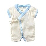[[ベージュ]夏の半袖コットンベビーロンパーススーツ中国のベビーボディスーツ ベビー ロンパース 赤ちゃん ボディ スーツ