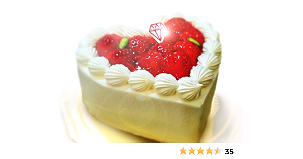 Amazon 誕生日ケーキ バースデー 言葉がいらない愛のケーキ ハートデコレーションケーキ 4号 2 3人用 ローソク6本付 Bilson ビルソン ケーキ 洋菓子 通販