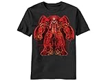 Marvel comic heroes ( Avengers : Age of Ultron – Iron Man – マシン)加工内と洗濯機洗い可能100 %コットン大人用半袖Tシャツ(カラー:ブラ