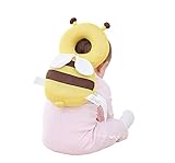 ミキハウス 頭 可愛いリュック 赤ちゃんのごっつん防止やわらかリュック キッズ 乳幼児用 頭を保護できる 怪我防止 よちよち歩きの赤ちゃんにぴったり (イエローハチ(夏の通気性))