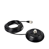 YNIBST マグネットマウント 基台 MJ-MP CB/VHF/UHF/HFモービルアンテナ用 アマチュア無線対応 全長5M RG58ケーブル付き 強力型コンパクトマグネットベース 車載用