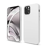 【elago】 iPhone12Pro / iPhone12 対応 ケース シリコン 携帯ケース 薄型 スリム ソフト カバー 耐衝撃 衝撃 吸収 指紋 防止 液体シリコン シンプル スマホケース [ iPhone12 Pro/iPhone 12 / アイフォン12プロ / アイフォン12 対応 ] SILICONE CASE ホワイト
