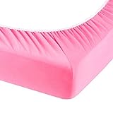 Kushies Ben & Noa 100% Cotton Jersey Infant and Toddler Fitted Crib Sheet (Ballet Pink) [並行輸入品]