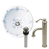 【Matilda】ベルタワー・クラシック（ニッケル）×Mラウンド（オールドイングランド）蛇口 手洗器 3点セット