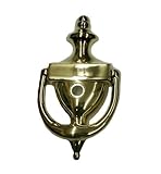 Baldwin 0103.003 Colonial Door Knocker with Observ-o-scope, Lifetime Polished Brass [並行輸入品]