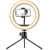 リングライト 女優ライト 自撮りライト 撮影用ライト ledリングライト【外径10inch*3色モード*10段階調光*USB給電式】撮影ライ