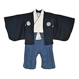 ★☆メンズクラブミニ<br>Men'ｓ Club Mini☆★<br>紋付はかまロンパース70cm80cm (70cm, ネイビー)