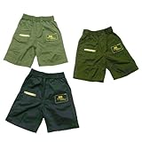 アーチスタイル 切り替えしが格好良いショートパンツ（濠Du)グリーン 95cm(右)