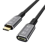 ConnBull USB4 対応 Thunderbolt 4 延長ケーブル オス-メス USB-C 8K@60Hz 5K / 4K60Hzビデオ40Gbps高速データ転送速度20V5A100W電力供給 Thunderbolt 3と下位互換-0.8m