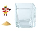 花市場直送便 ミニチュアガラス 武田信玄 & カラーサンド クリーム & 植え込み用グラス ニューブロックS