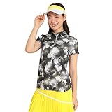 [キャロウェイ] レディース 半袖 ポロシャツ (フラワー柄・吸汗速乾性・UVカット) / ゴルフ / C24134219 1010_ブラック